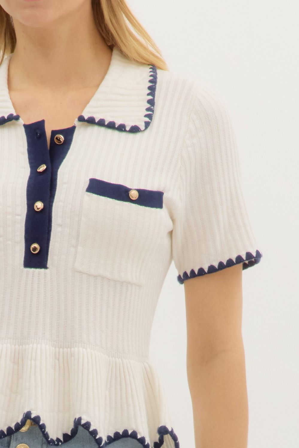 Chloe Knit Peplum Top