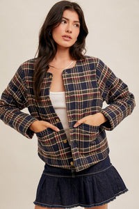 Plaid Quilted Jacket