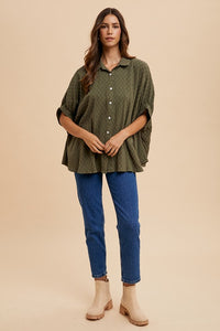 Olive Drape Shirt