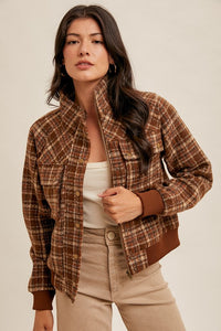 Plaid Bomber Jacket