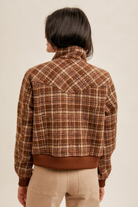 Plaid Bomber Jacket