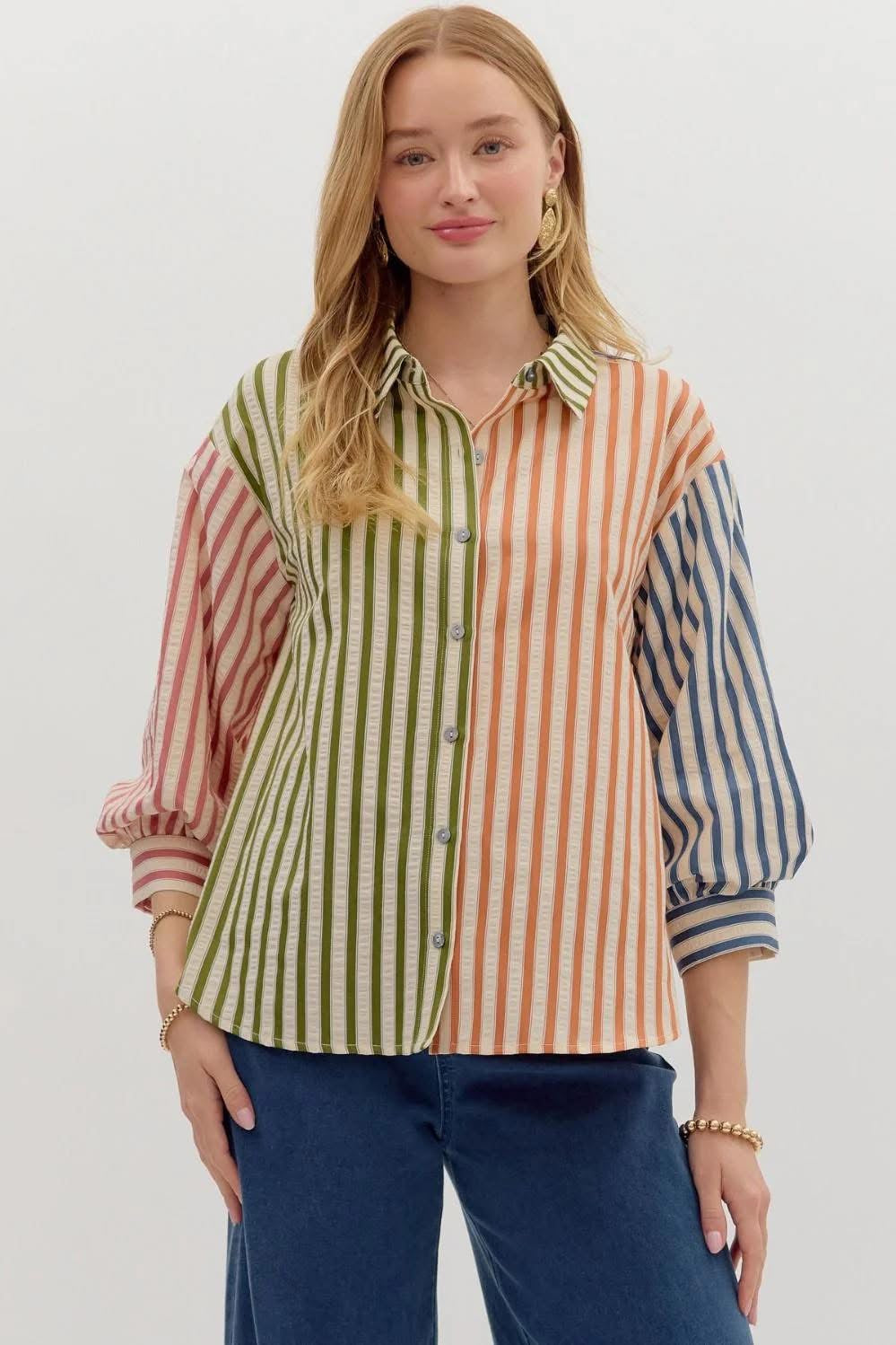 Autumn Stripes Top