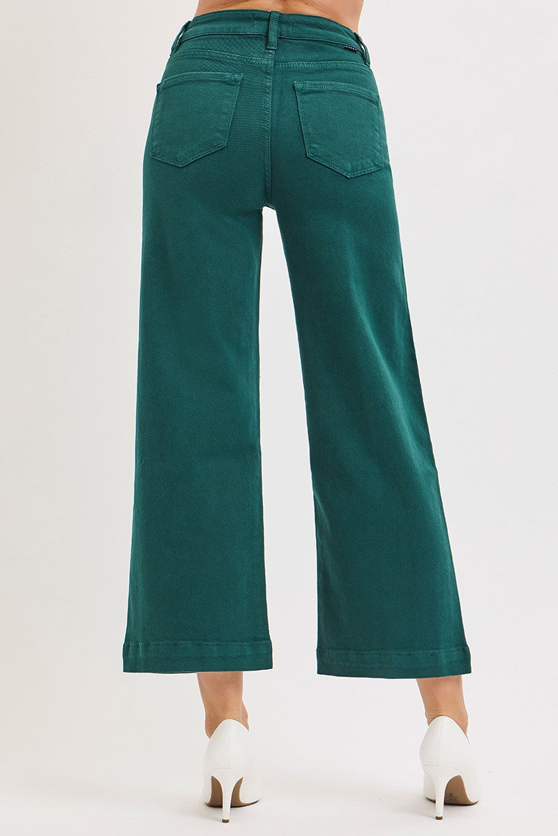 Risen Jade Denim Crop Jean
