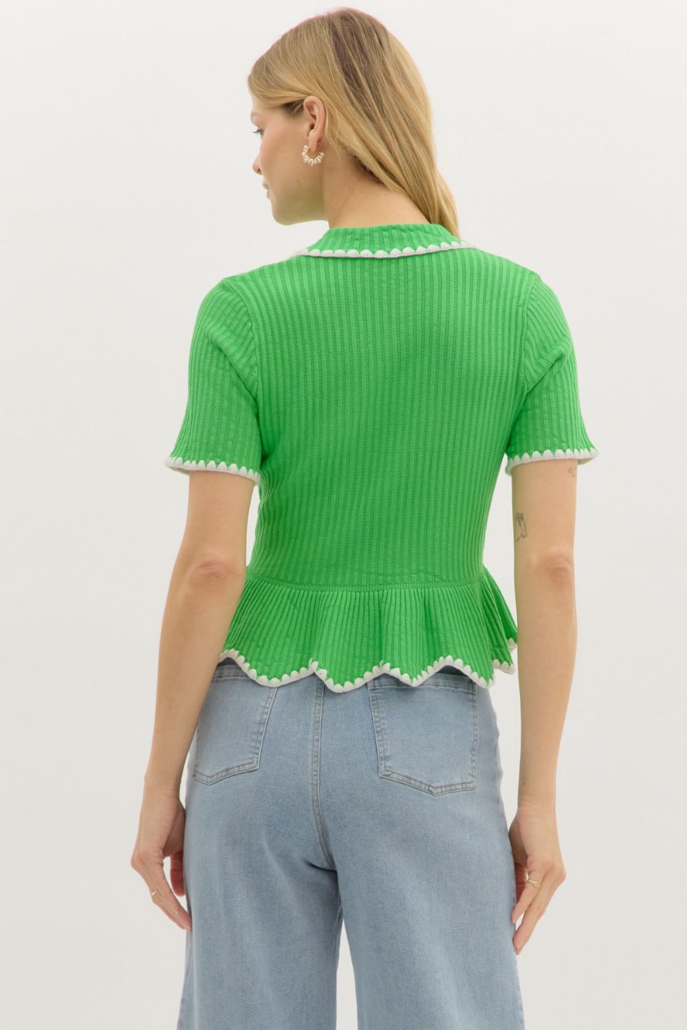 Chloe Knit Peplum Top