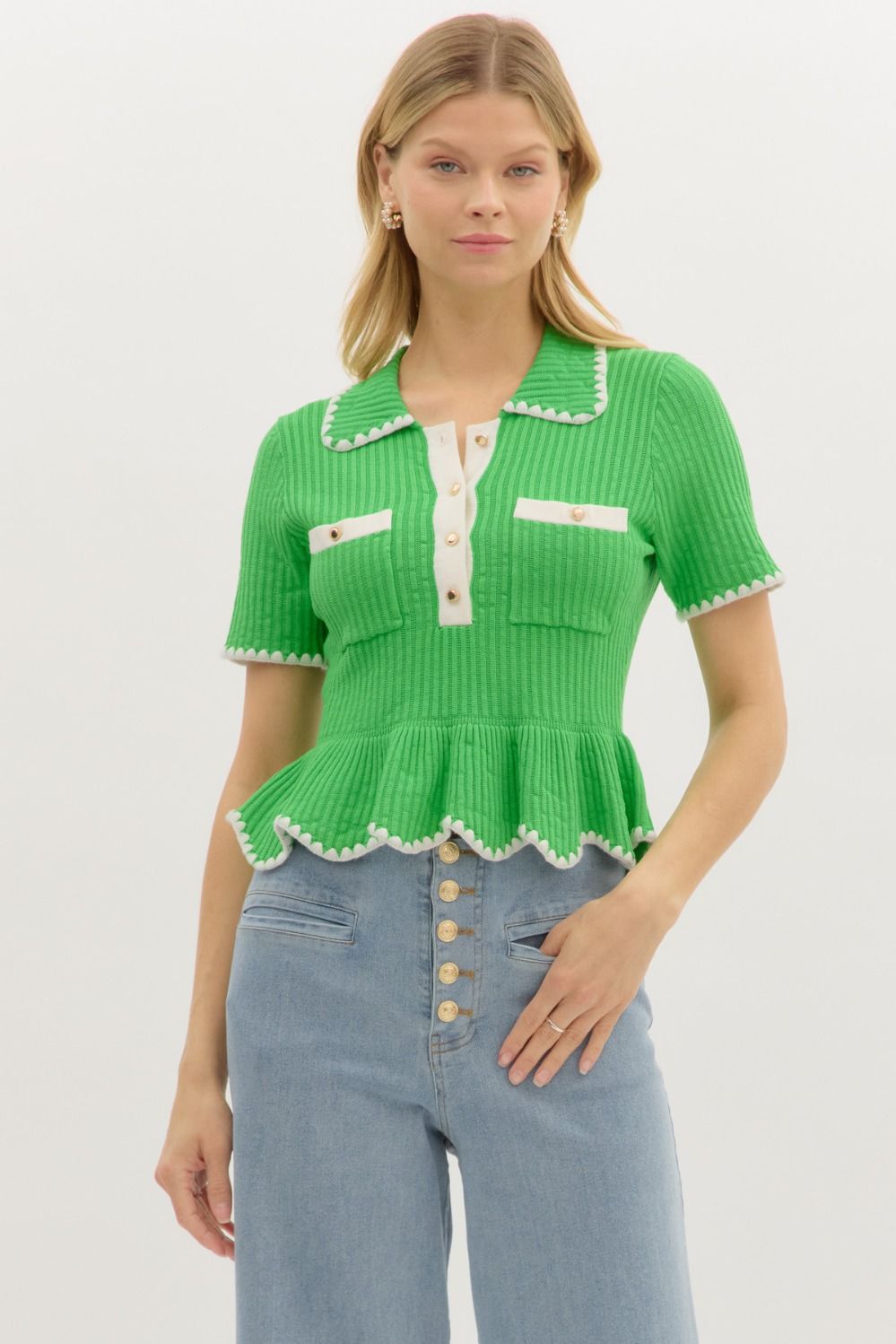 Chloe Knit Peplum Top