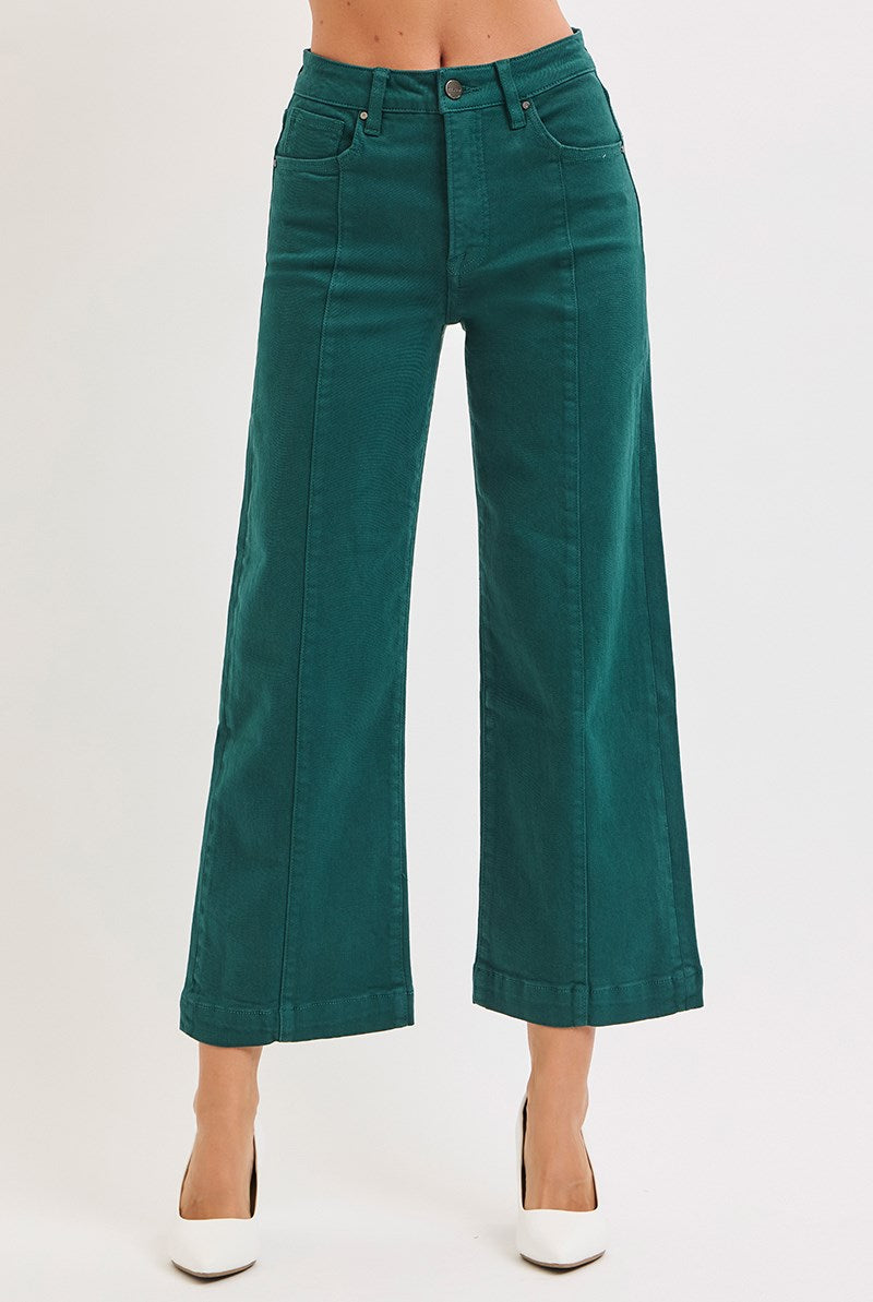 Risen Jade Denim Crop Jean