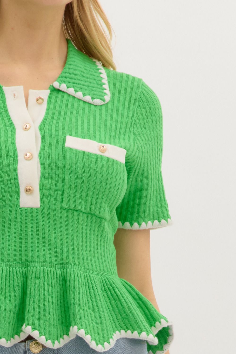 Chloe Knit Peplum Top