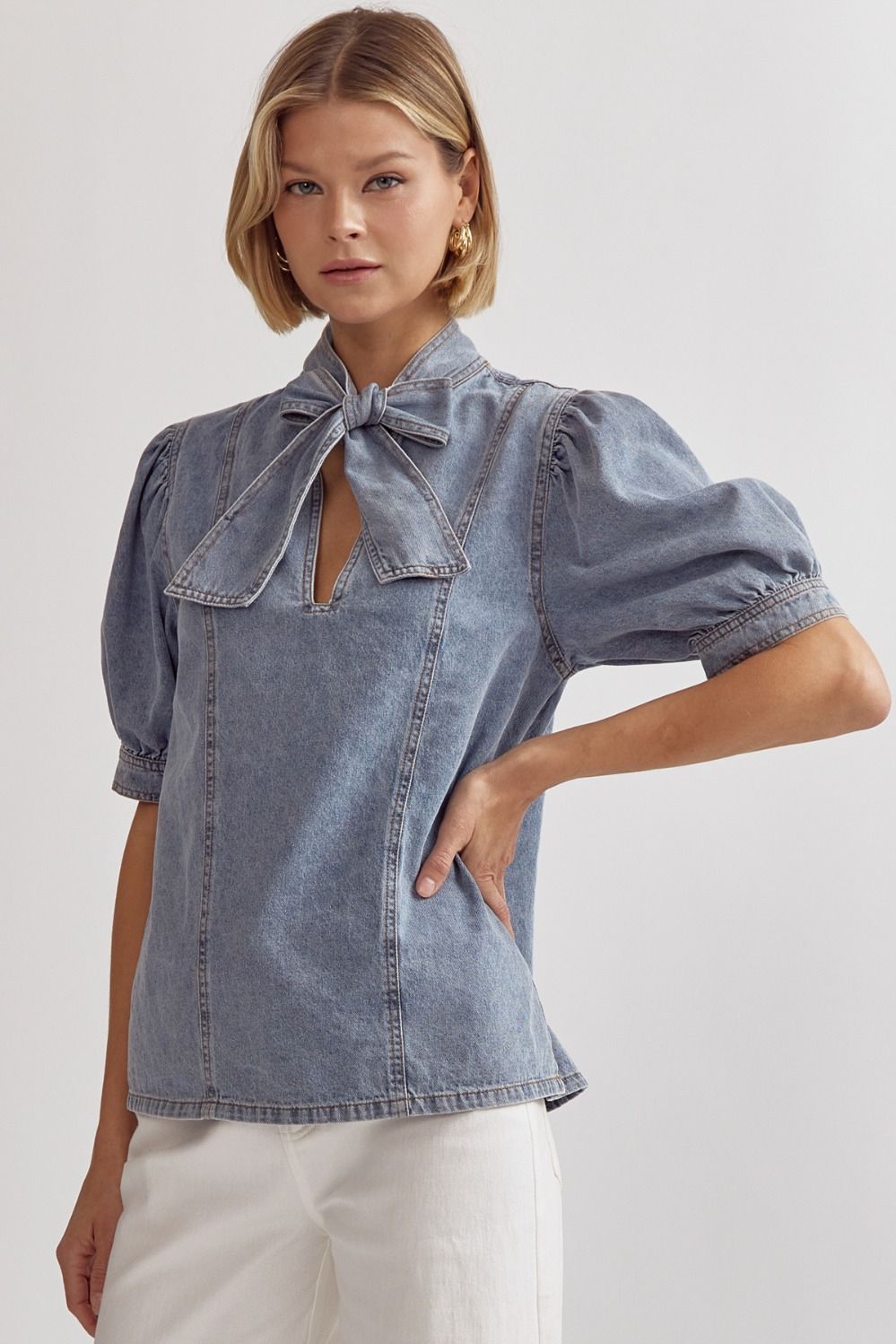 All Tied Up Denim Top
