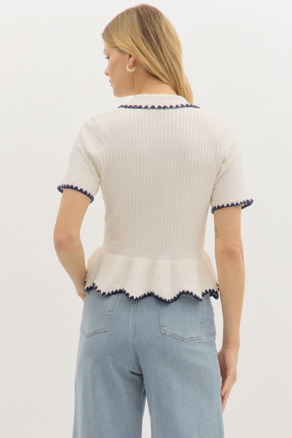 Chloe Knit Peplum Top