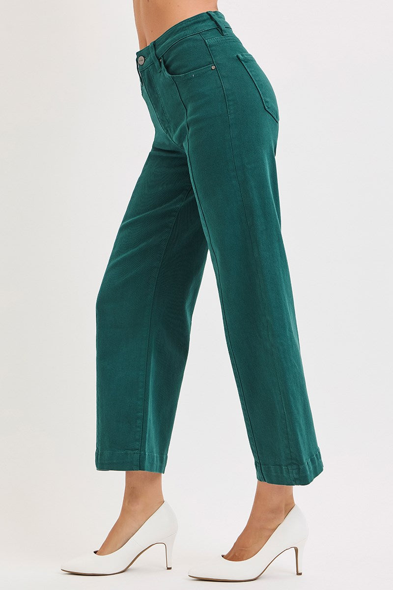 Risen Jade Denim Crop Jean