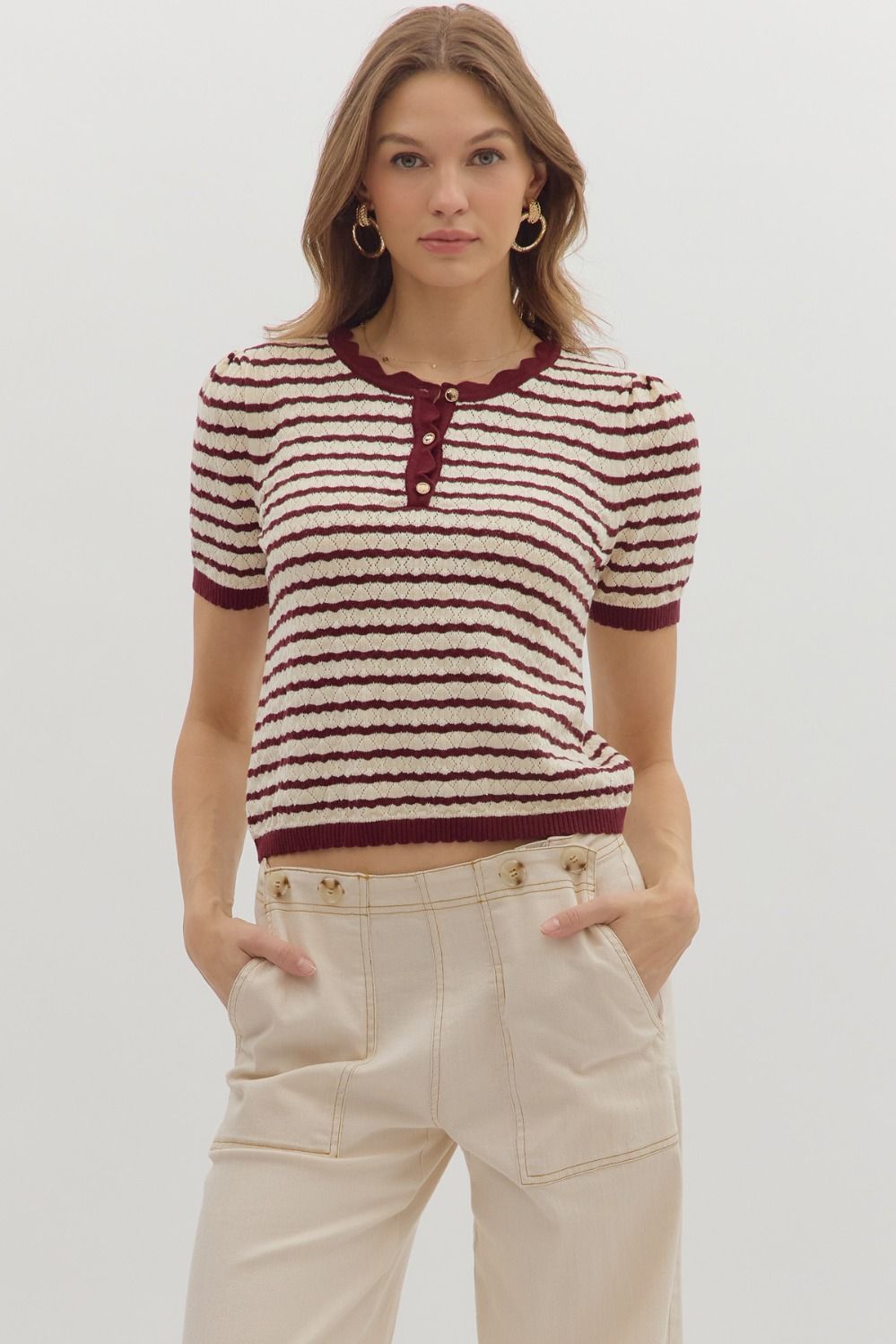Dotty Knit Top
