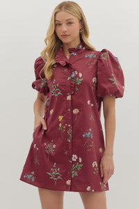 Meadow Ruffle Shirt Dress