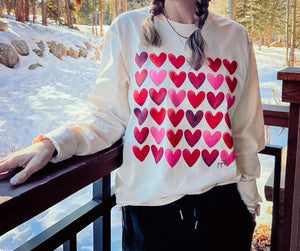 Watercolor Hearts Longsleeve