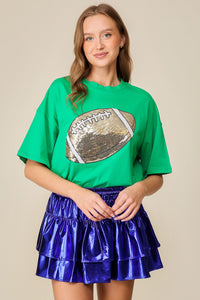 Sequin Football Tee