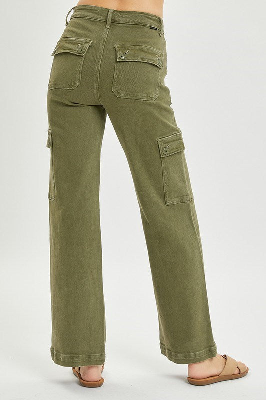 Olive Green Cargo Jeans – Chic Stitch