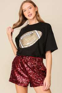 Sequin Football Tee