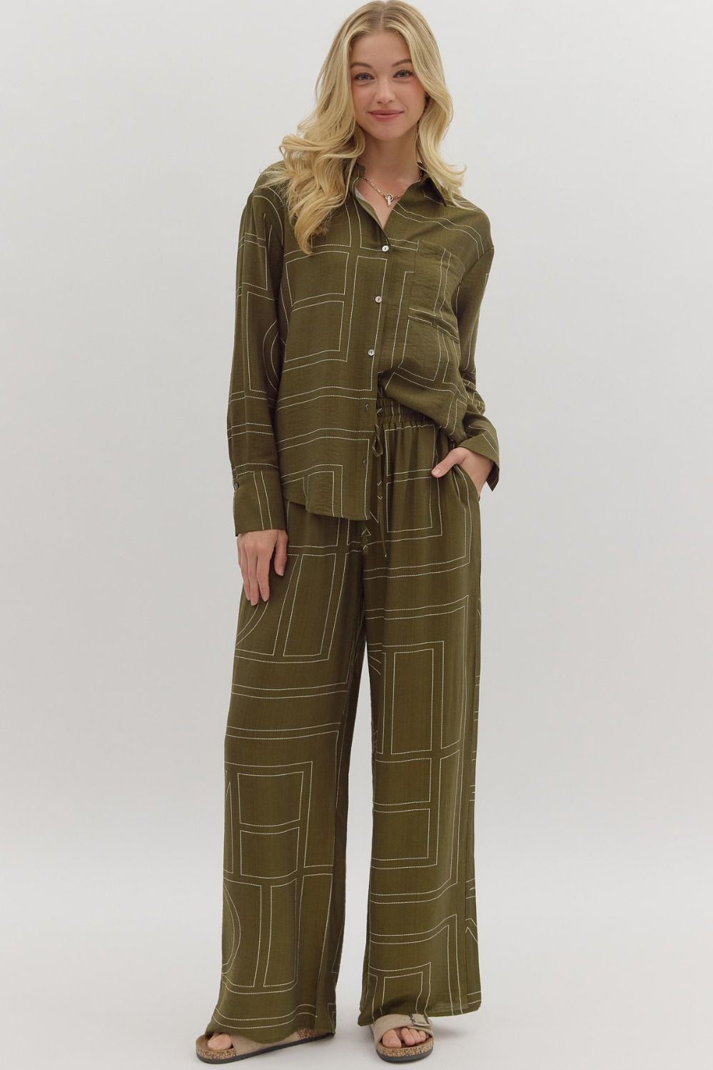 Olive Geo Set