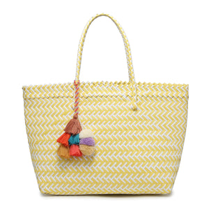 Shelby Woven Tote Bag