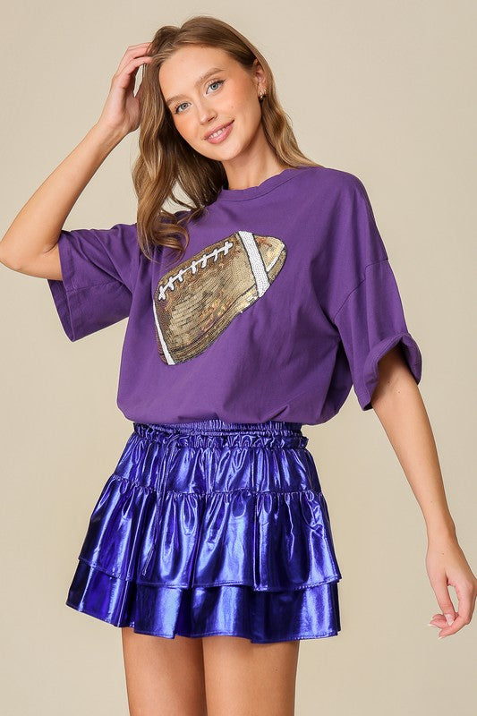 Sequin Football Tee