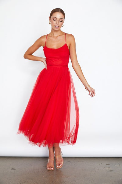 Red Tulle Ballerina Dress – Chic Stitch