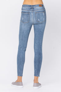 Skinny Raw Hem Jeans