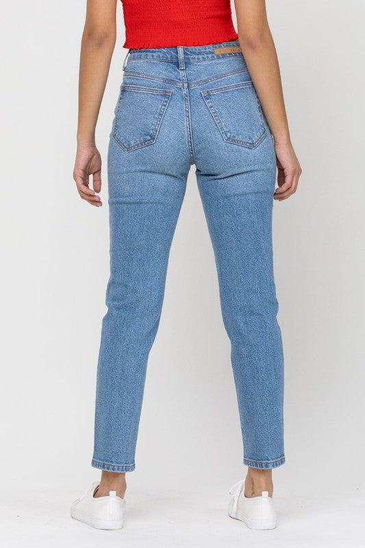 High Rise Slim Straight Jean