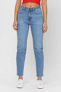 High Rise Slim Straight Jean