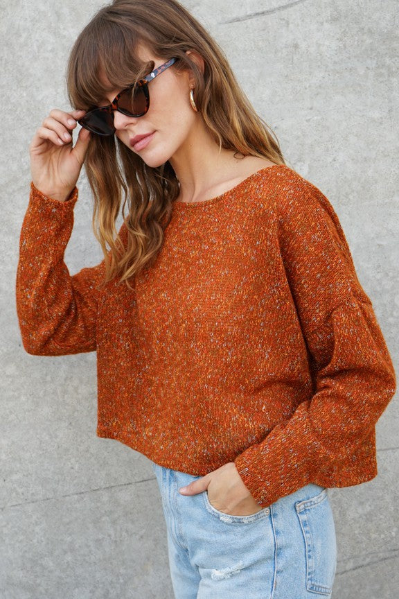 Angie Cropped Knit Sweater