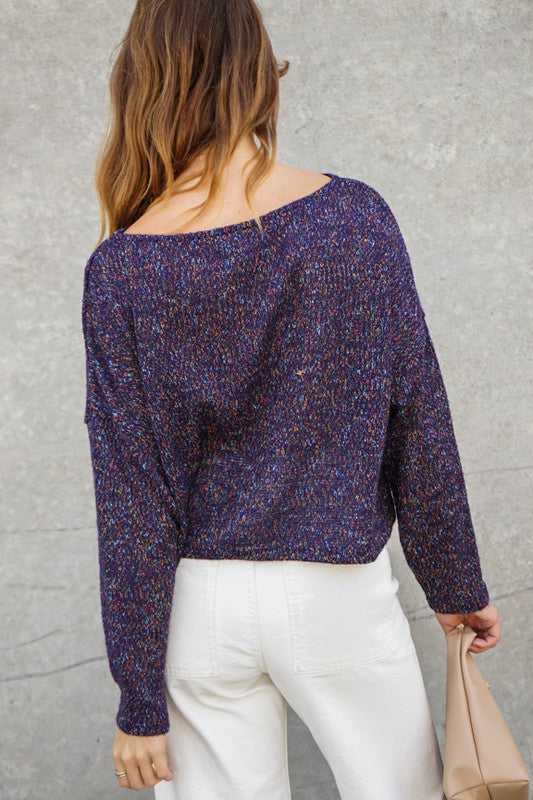 Angie Cropped Knit Sweater