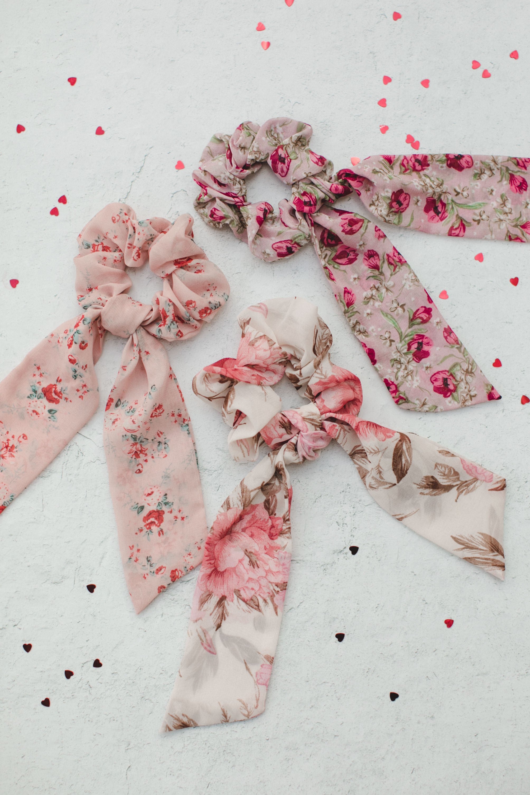 Floral Bow Scrunchie