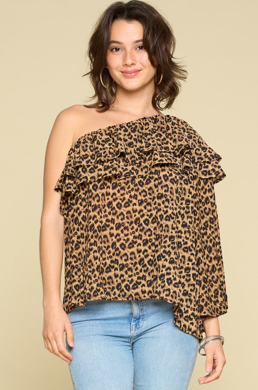 Leopard Knit Top