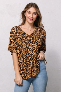 Leopard Boxy Knit Top