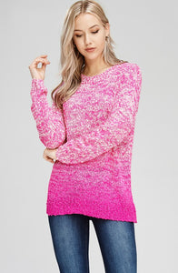 Ombre Textured Pullover Top