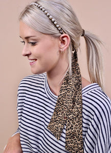 matteo pearl leopard headband
