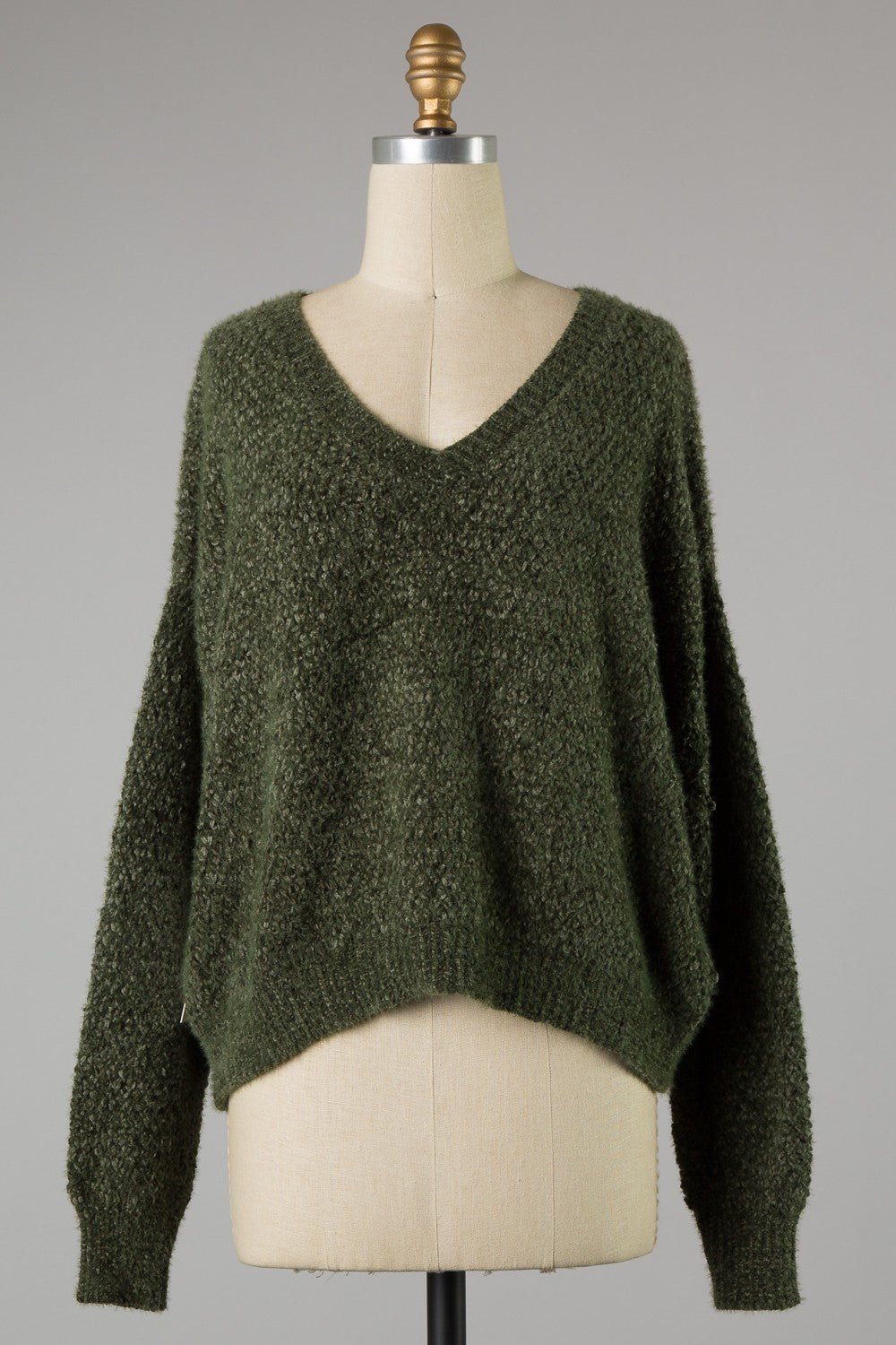 Solid Chenille Knit Sweater