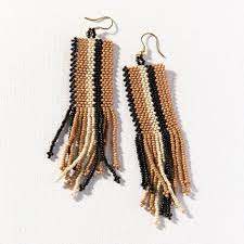 Ink & Alloy Natural Stripe Seed Earrings