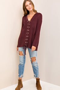 Laced Up Sweater (Missy)