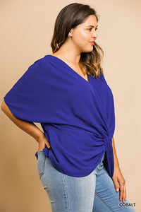 Dolman Sleeve Front Knot Top