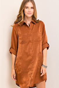 Cinnamon Shirt Dress