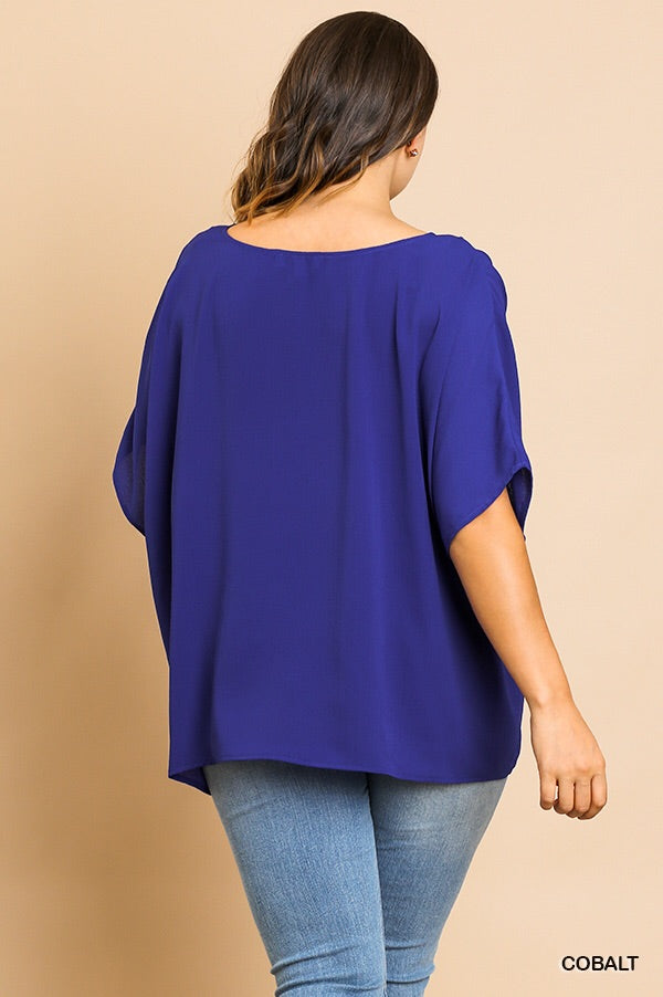 Dolman Sleeve Front Knot Top