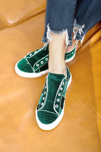Corkys Babalu Green Velvet Sneaker