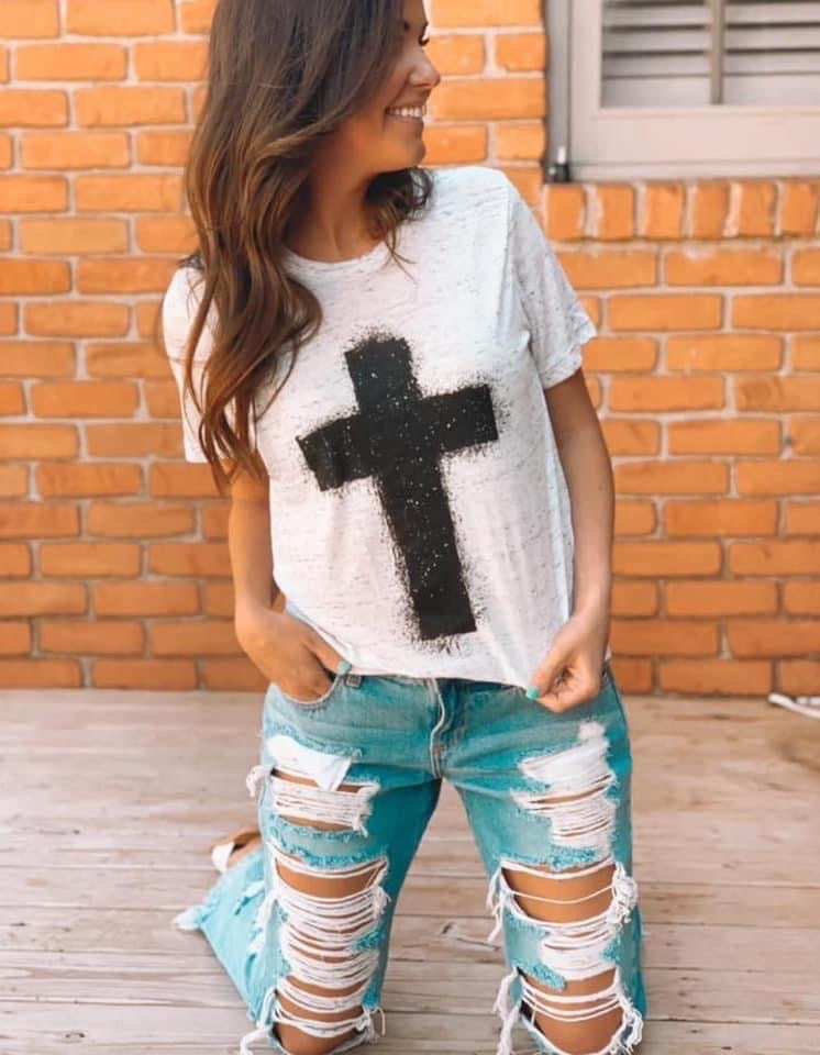 Splatter Cross Tshirt