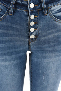 5 button Skinny Jean w/ Frayed Hem