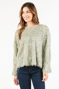 Fringed pullover