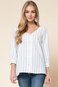 Kelly Pinstriped Top