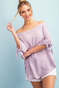 Off Shoulder Tie sleeves