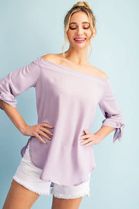 Off Shoulder Tie sleeves